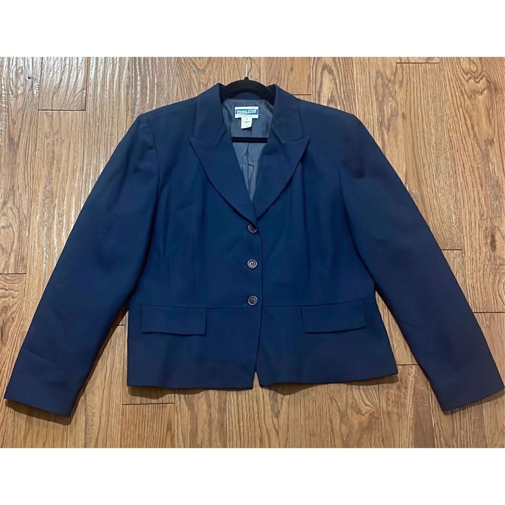 Pendleton Vintage 100% Virgin Wool Navy Blazer 18 - image 2